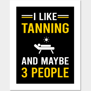 3 People Tanning Posters and Art